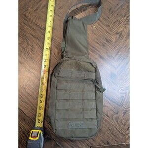 HT Highland Tactical Expo Sling Bag Green Rucksack Mid 12"x8" Concealed Carry